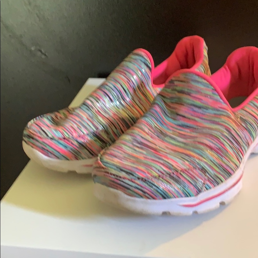 Athletic works memory foam slip ons